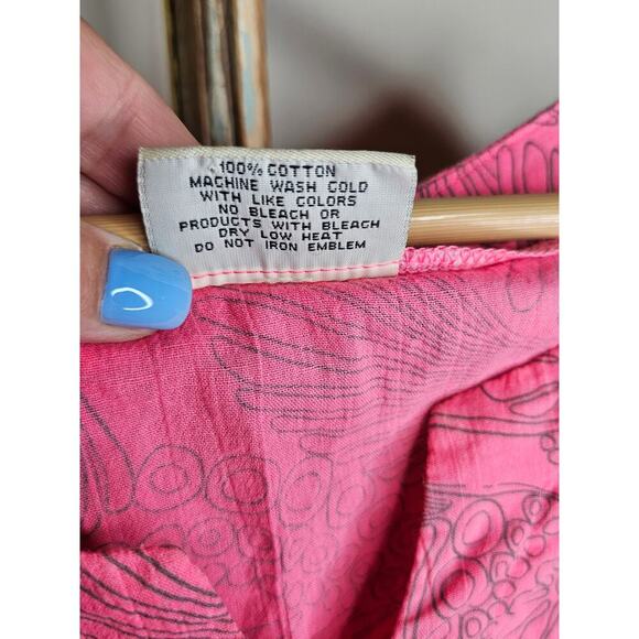 Icantoo Pink Lightweight Tunic with abstract doodle design size Large - Picture 10 of 10